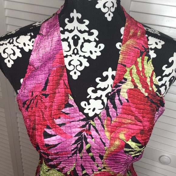 Cache V Neck Halter Top Large - Picture 2 of 4